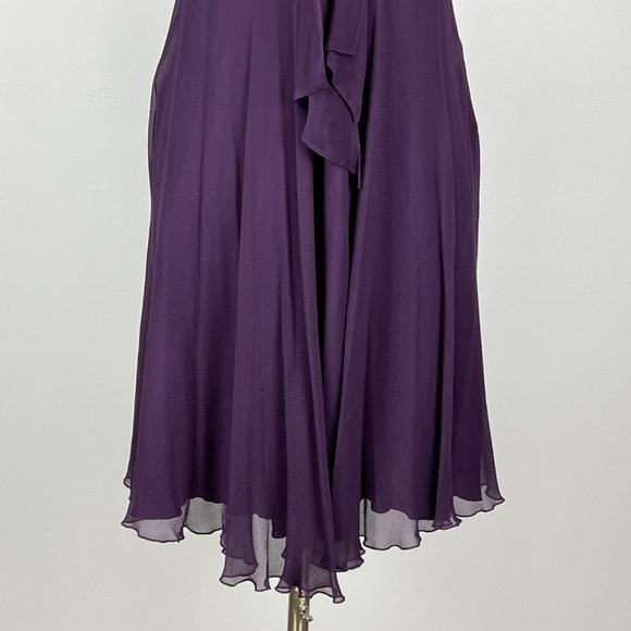 Renato Nucci Womens Silk Sleeveless Cocktail Formal Dress Purple size 42 US Med - Picture 4 of 13